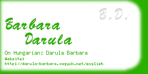barbara darula business card